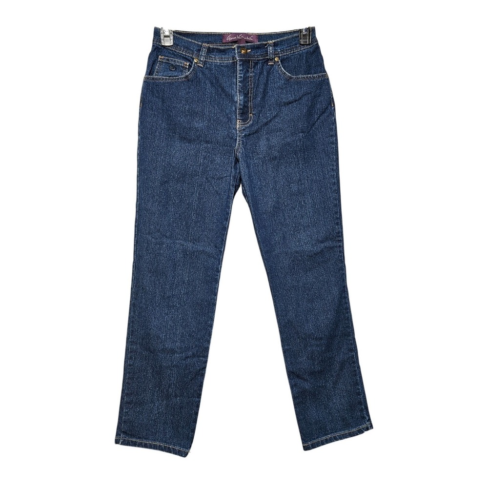 Gloria Vanderbilt Blue High Rise Straight Leg Jeans 10 Retro Mom Denim Classic